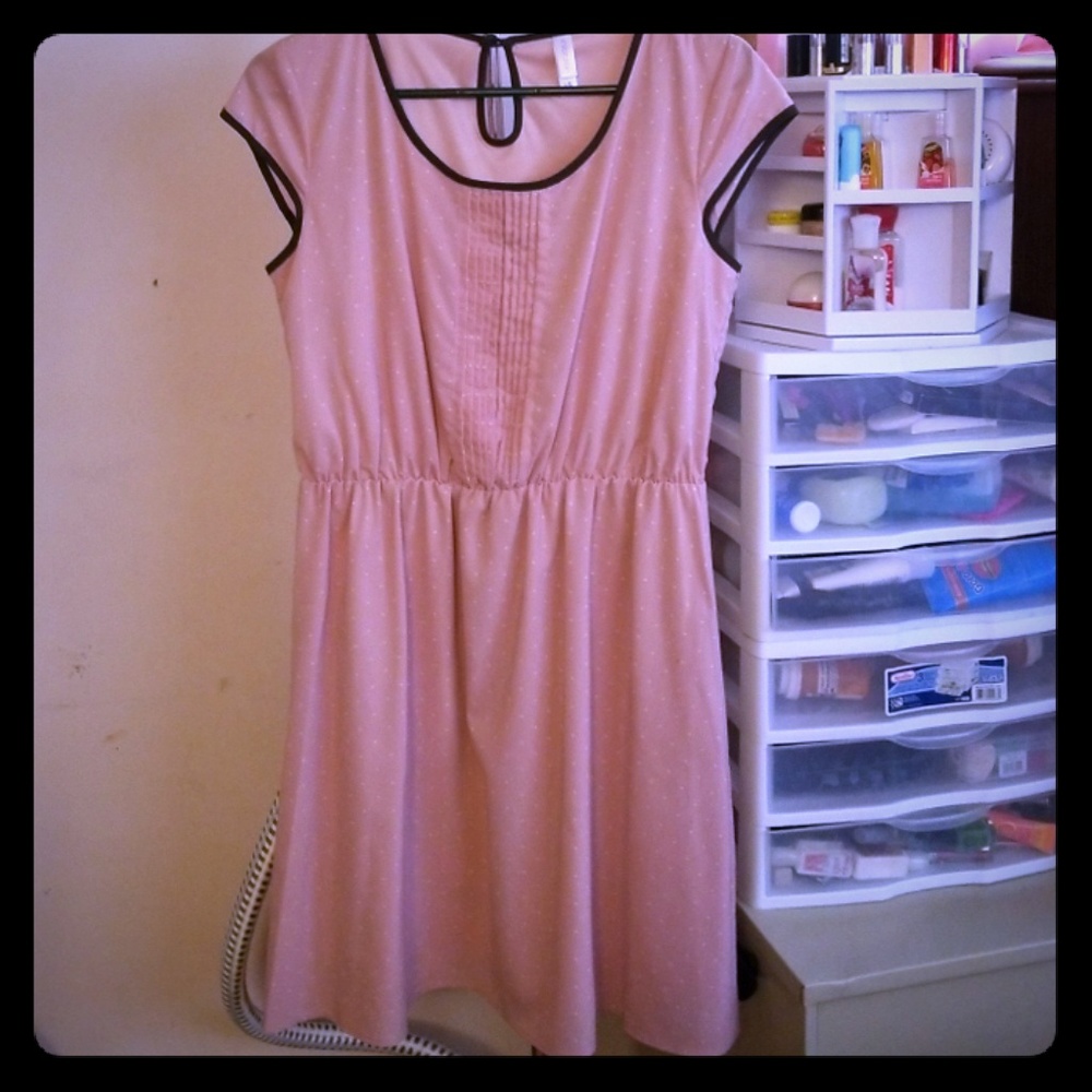 Pink Short Polka Dot Dress #30